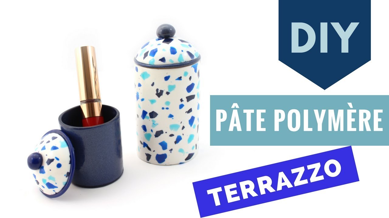 Réalisez vos boîtes en pâte polymère avec un motif Terrazzo !