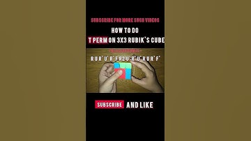 How To Do T Perm On 3x3 Rubik