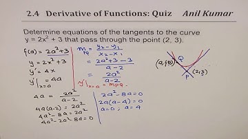 How to find Equation of Tangents from External Point