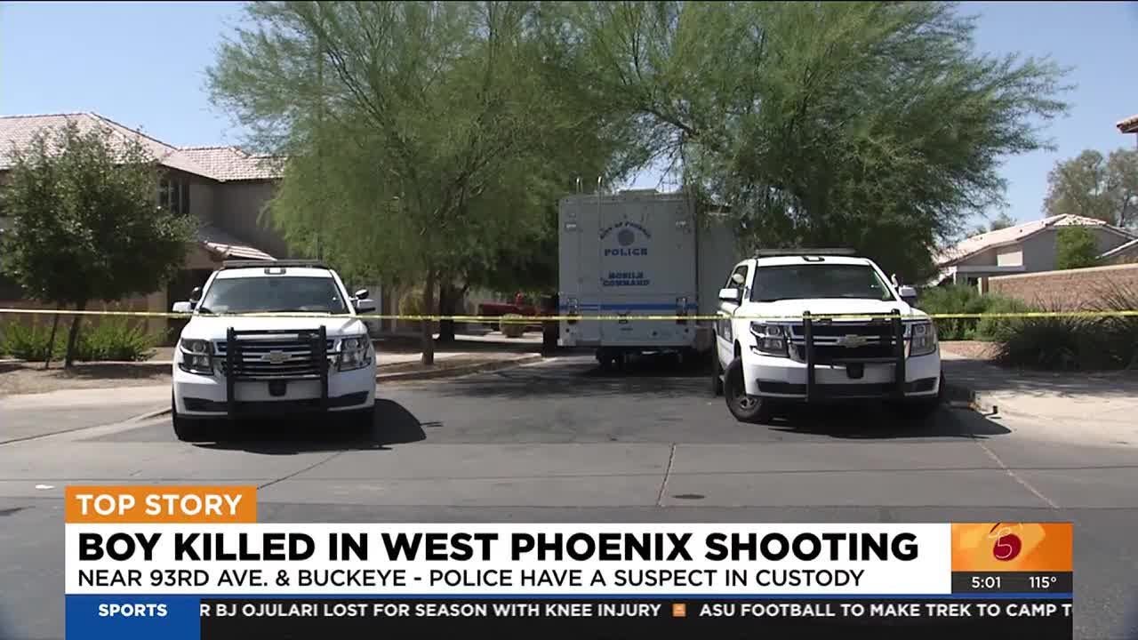 Boy killed in west Phoenix shooting; suspect detained - YouTube