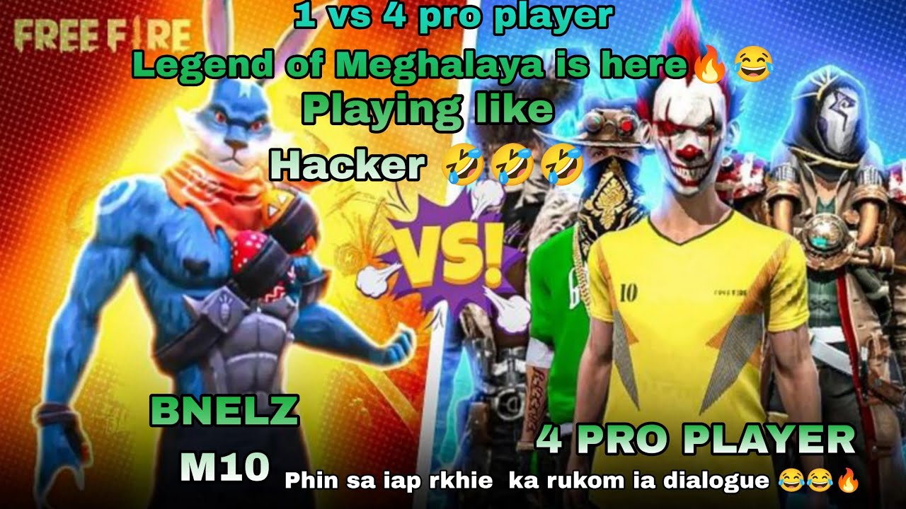 Lehkai u Bnelz M10 solo 🆚 squad  1vs 4 pro player 🔥😂😂 | Bun ki ba kynnoh hacker😜😜