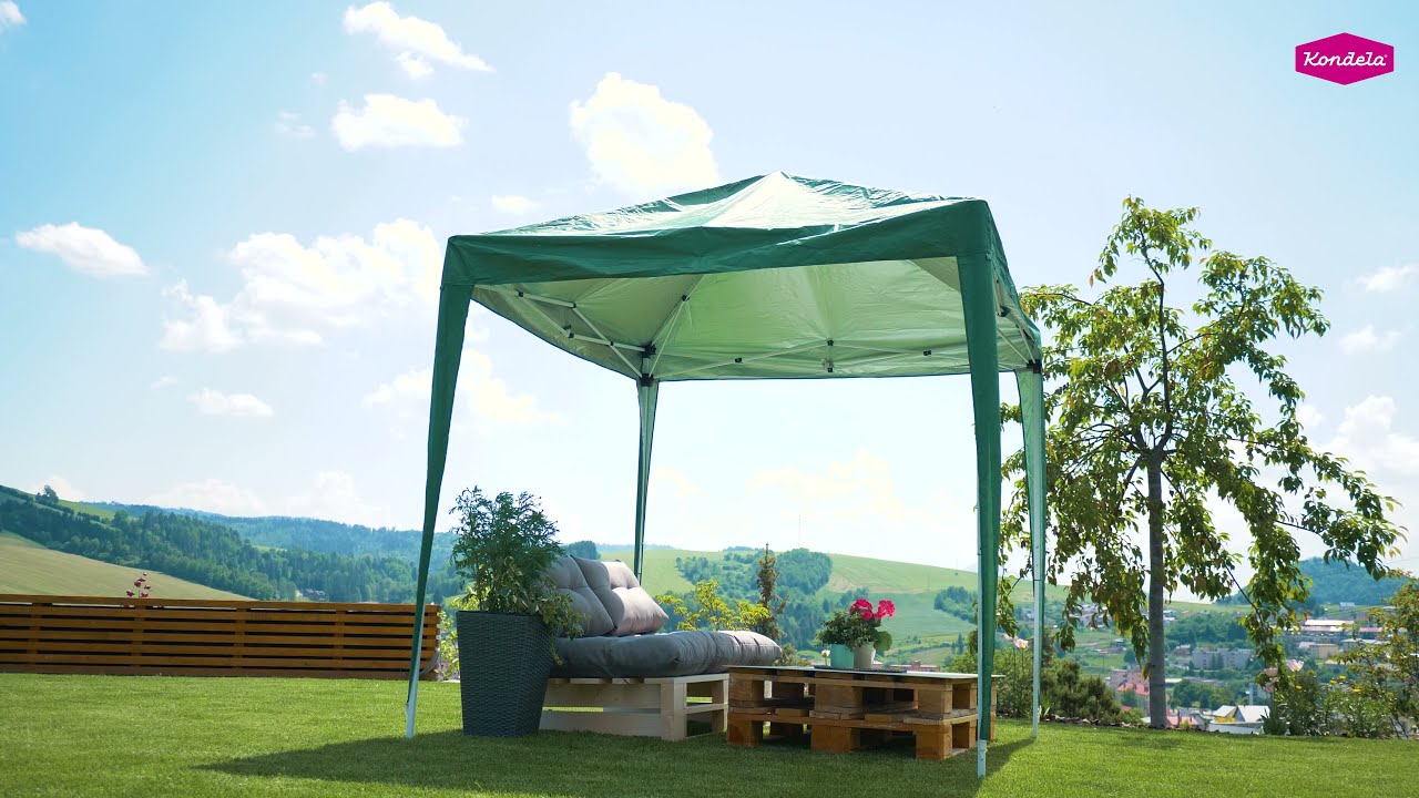 Pavilion de grădină pliabil, verde, 2x2 m, TREKAN TIP 1