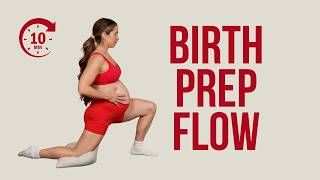 10-Min Birth Prep Mobility Flow No Birth Ball Needed | Pregnancy Pelvic Floor & Labor Prep Exercises