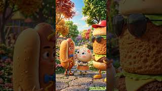 hot dog 🌭 😂 and momo#HotDog #Momo #FunnyStory #LoveStory #PixarStyle #Shorts #ViralShorts