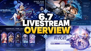 6.7 Livestream Overview: Sandrone, Columbina, New Skins, Frostmoon & Snezhnaya Teaser! | Genshin