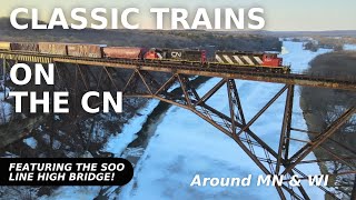 Clic Trains Emd Power On The Cn -Sd40-2Ws, Gp40-2W, The Soo Line High Bridge, And More-