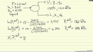 Flash Calculation: Raoult's Law