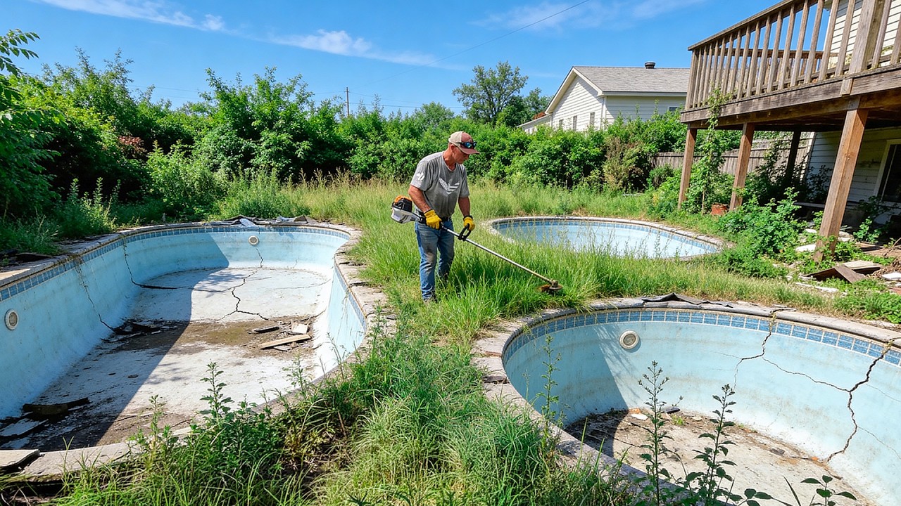 В ШОКЕ от того, сколько бассейнов было на этом заброшенном заднем дворе