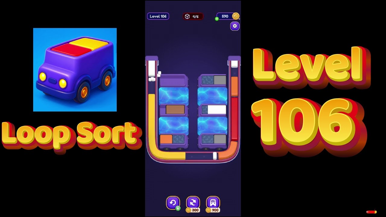 Loop Sort Level 106 Walkthrough 🚚🧩 | Truck Puzzle Game | Solutionguruji