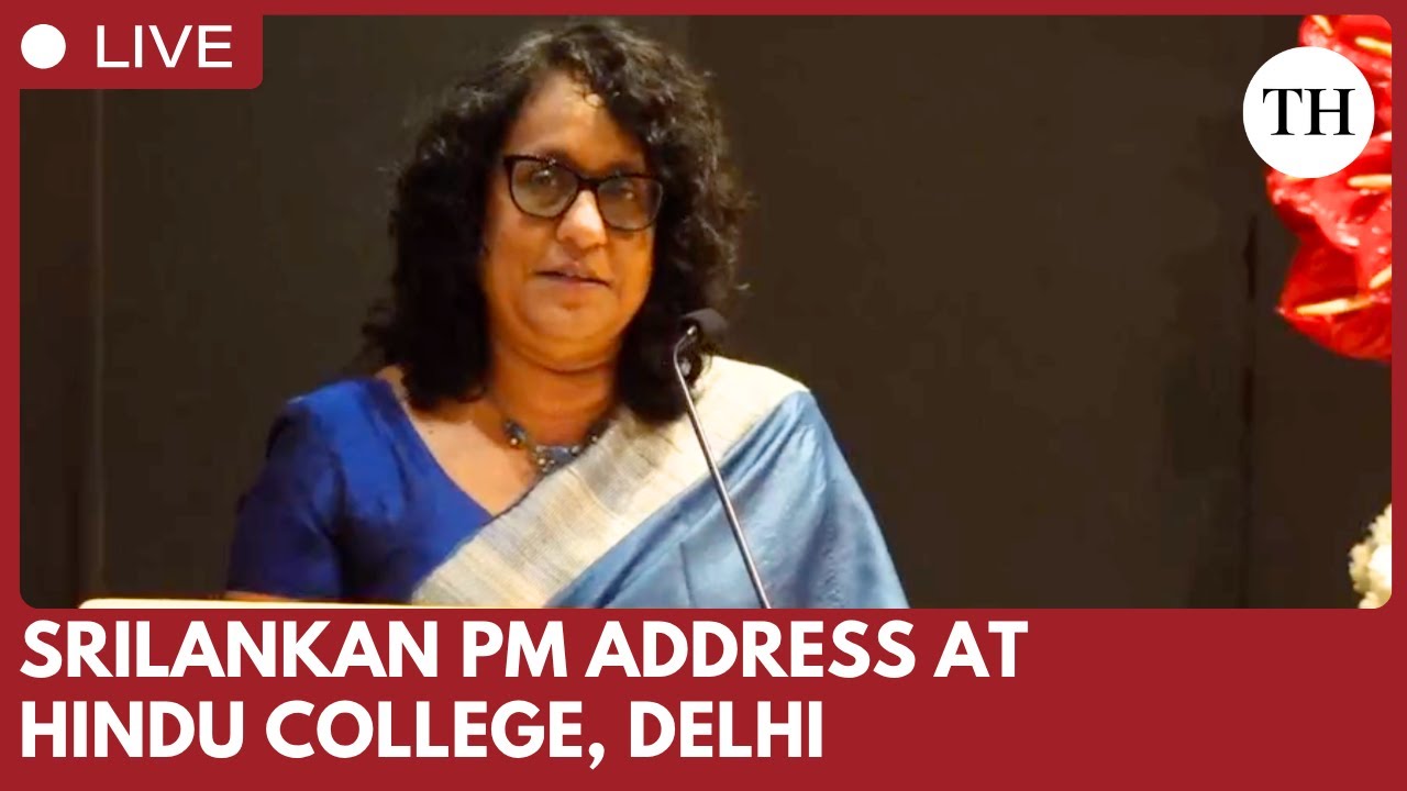 Srilanka PM Harini Amarasuriya addresses students at Hindu College in New Delhi