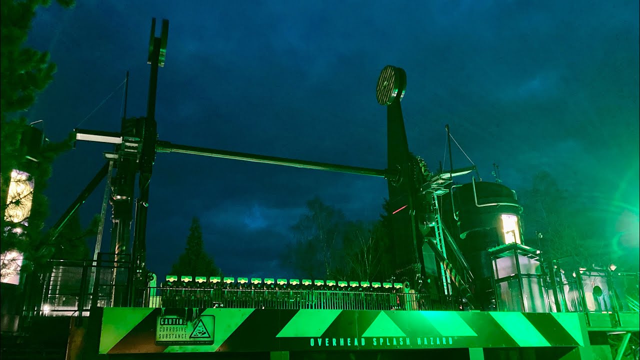 Toxicator Off-Ride Footage at Night March 2025 (Alton Towers)