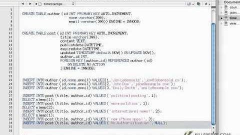 MySQL Advanced - Timestamps, Dates & Ordering Part 1