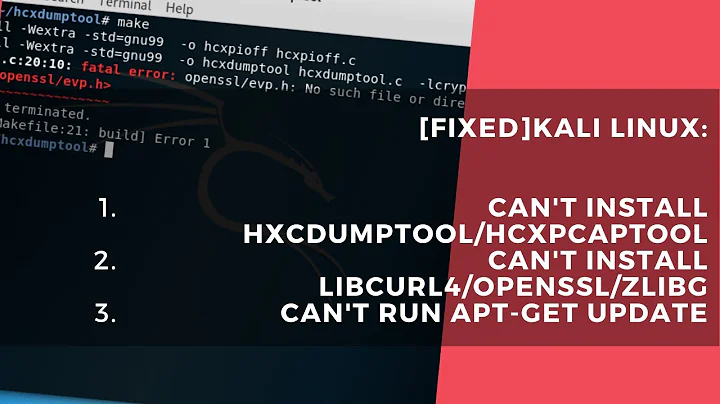 Fix Kali Linux apt-get update and Can't Install libcurl4-openssl-dev lib-ssl-dev zlib1g-dev