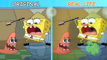 SpongeBob Fart Patrick | SpongeBob Original vs Real life | SpongeBob Animation #spongebob