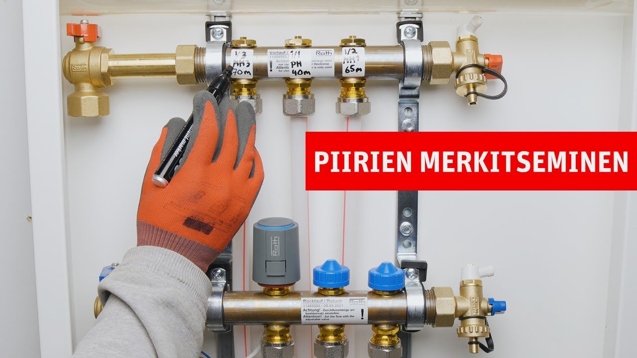 Lattialämmityksen asennus - piirien merkitseminen