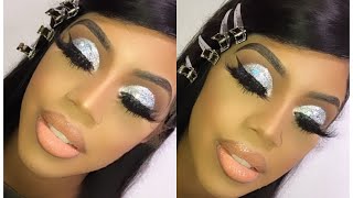 Silver Glitter Glam X Cutcrease Makeup Tutorial