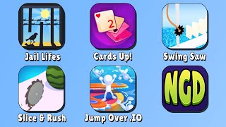 Jail Lifes, Cards Up! Merge Puzzle, Swing Saw, Slice & Rush, Jump Over .IO | New Games Daily screenshot 4