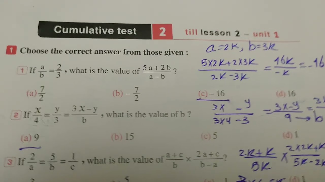 Cumulative test 1.2 prep2 second term 