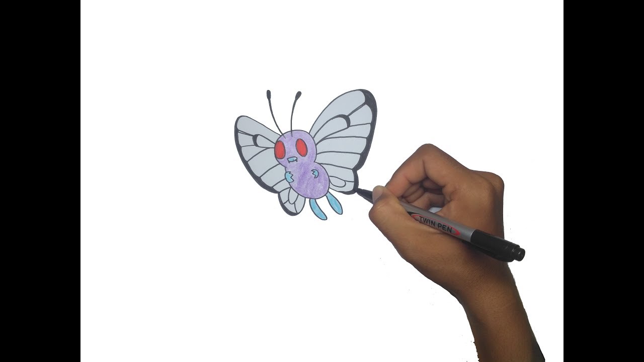 How to Draw, Drawing, Pokemon, Pokemon Butterfree, Butterfree From Pokemo.....