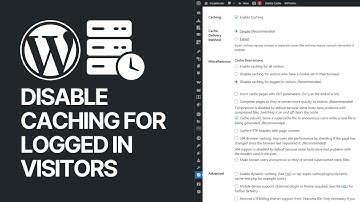 How To Disable Caching for Logged in Visitors in WordPress Sites (FREE)? 🚀🏎
