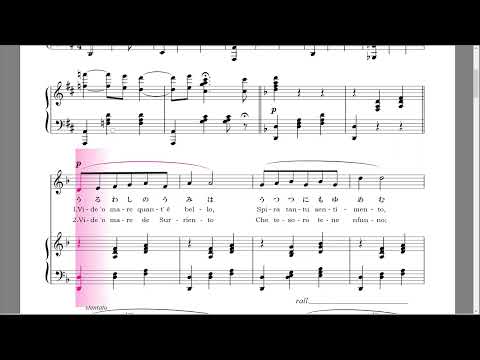 【カンツォーネ楽譜】帰れソレントへ Torna a Surriento ヴォーカル＆ピアノ楽譜 D Major - d minor 自動再生