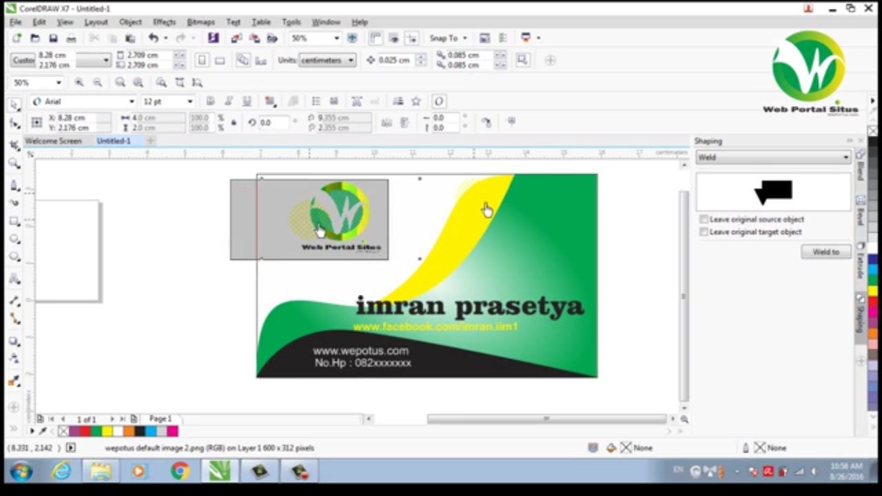 4 Cara  Membuat Desain  Kartu Nama dengan CorelDRAW  X7  