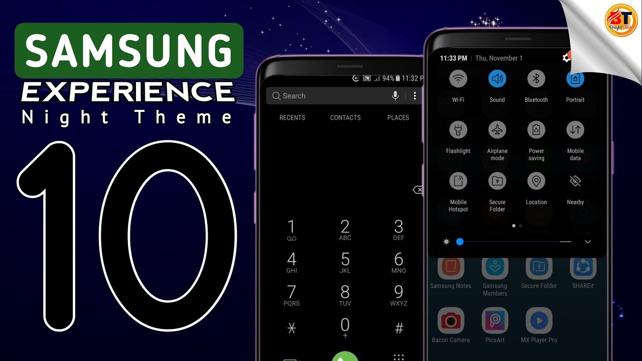 Samsung Experience 10 (Night) on Any Samsung Phones Galaxy S9 System