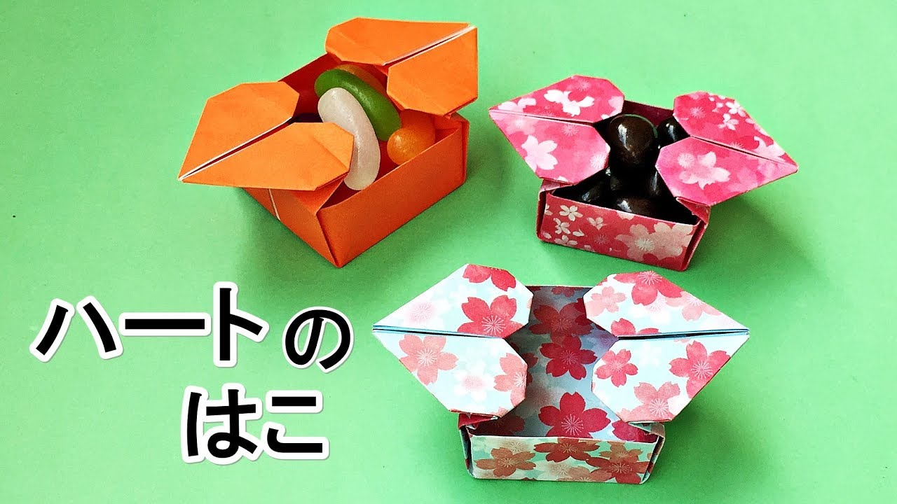 Origami] How to fold a heart box [Audio commentary included