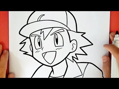 Como desenhar o ASH KETCHUM (POKEMÓN) passo a passo, fácil e