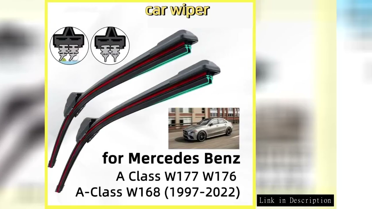 Double Rubber Car Wiper for Mercedes Benz A Class W177 W168 W176 Front Wiper Blades Brushes Cutter A