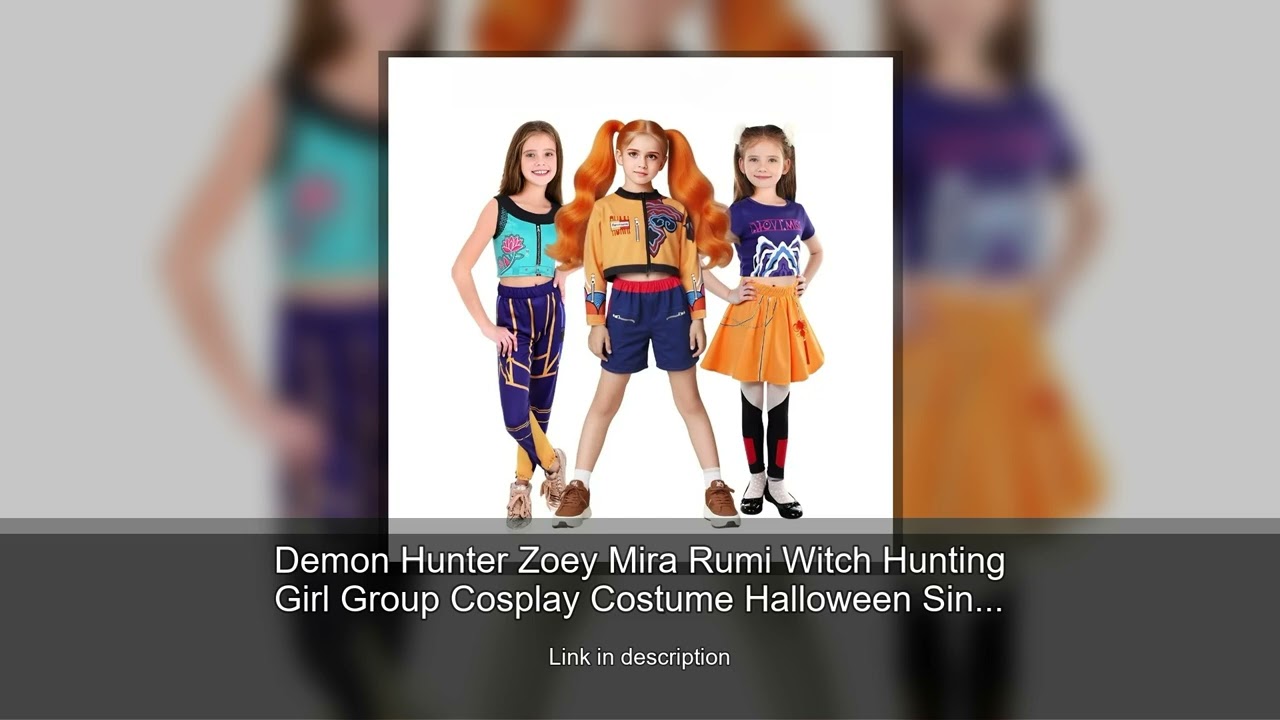 Demon Hunter Zoey Mira Rumi Witch Hunting Girl Group Cosplay Costume Halloween Singer Female St
