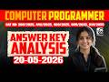 COMPUTER PROGRAMMER|CAT NO:268/2025 442/2025 460/2025 609/2025 614/2025|DETAILED ANSWER KEY ANALYSIS