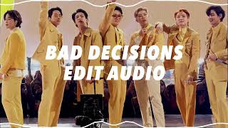 bad decisions - benny blanco, bts \u0026 snoopdog「edit audio」