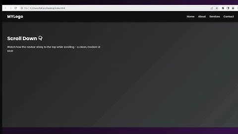 Sticky Navbar Using CSS | Modern UI Design