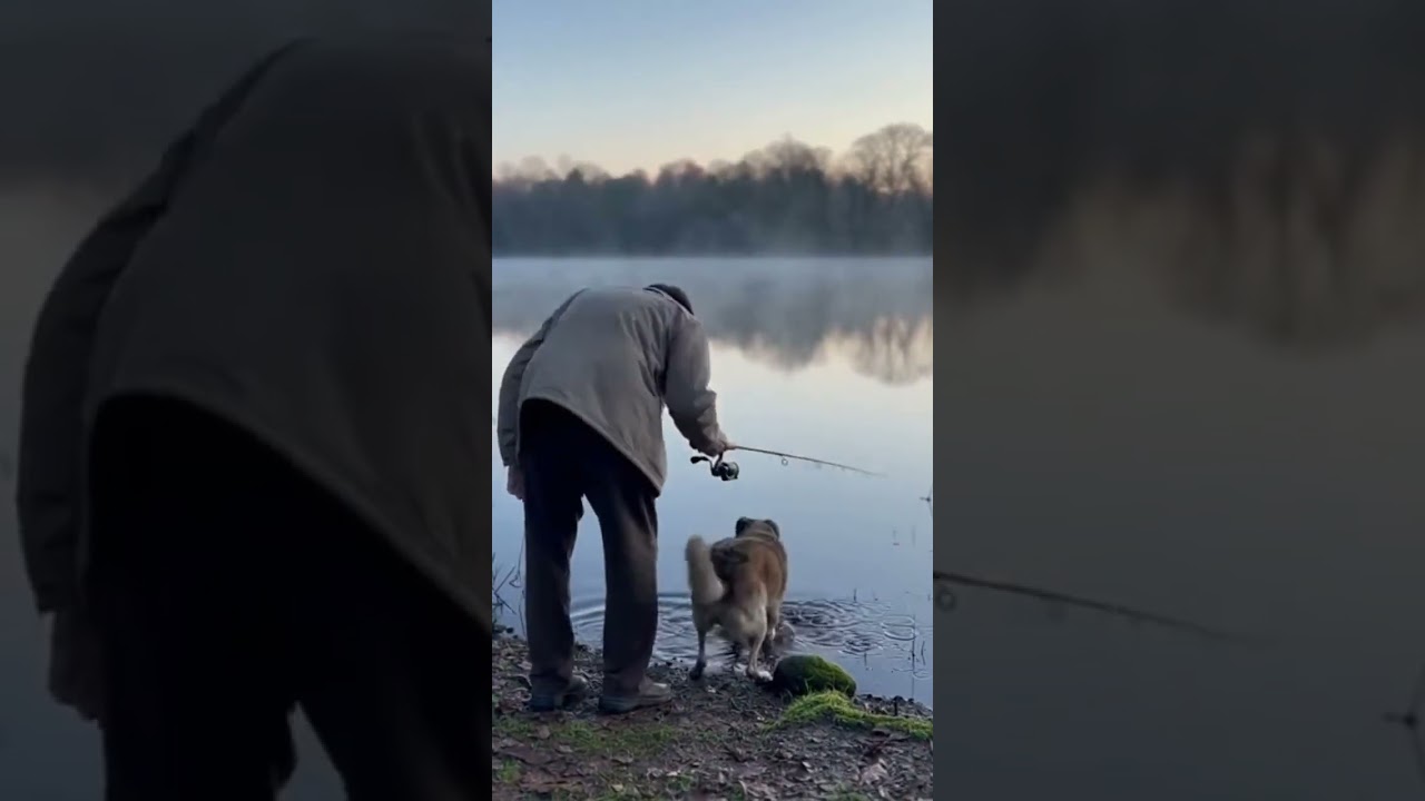 He decided he could catch the fish faster than the rod! 🎣