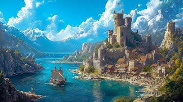 Medieval Harbor Village - Relaxing Celtic Music for Sleep, Concentration, Work