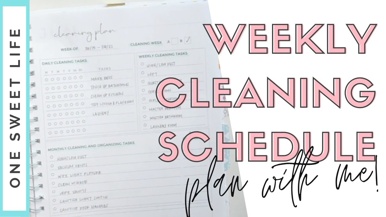 Cleaning Plan With Me| Weekly Cleaning Schedule | June 15th - 21st