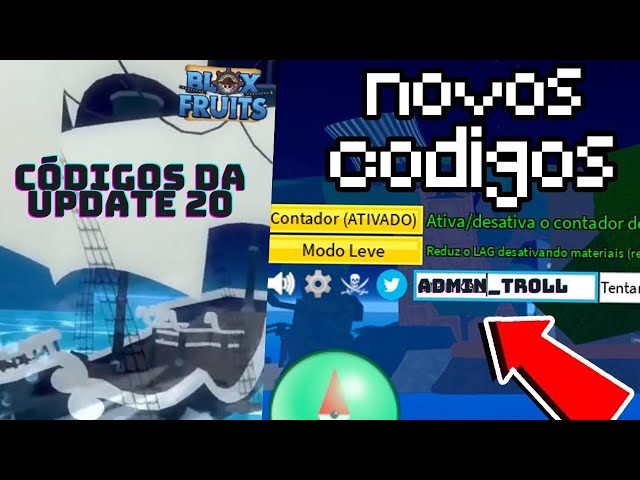 Novos Códigos do Blox Fruits no Update 20 - Grupo Efo