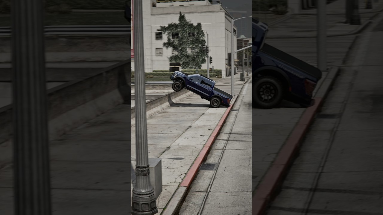 Police chase turn wild VelociRaptor R jumps bridge 