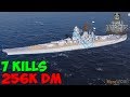 World of WarShips | Yamato | 7 KILLS | 256K Damage - Replay Gameplay 4K 60 fps