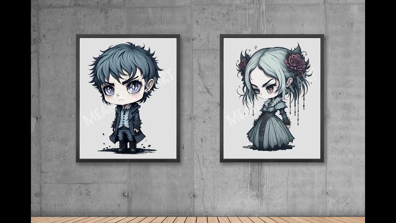 61 Pixie Gothic Little People Style AI Downloadable Digital Art Clipart Files!