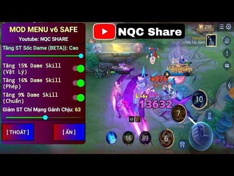 MOD Menu Liên Quân Mobile Mùa 23 v6 Cho Dân Cày Thuê |Tăng Xuyên Giáp,Chí Mạng, Sốc Dame…