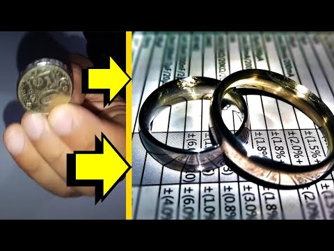 فيديو: كيفية صنع خاتم من عملة معدنية. حلقة عملة DIY
