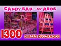 Mesa de dulces para xv aos candy bar con 1300 dulces decorados ao 2021