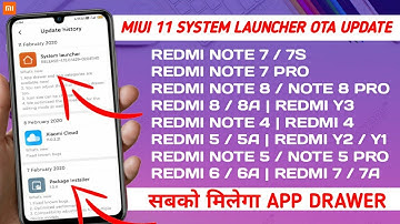 OFFICIAL MIUI 11 SYSTEM LAUNCHER OTA UPDATE ROLLING OUT | OFFICIAL APP DRAWER OTA UPDATE ROLLING OUT