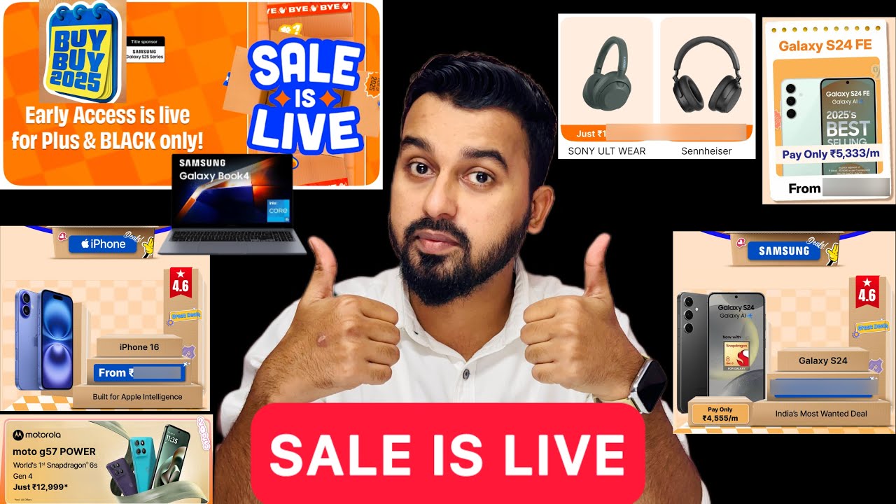 Flipkart Buy Buy Sale is Live | S24 & iPhone 16 Price | Tablet | Laptop | TWS | Bluetooth Headset 
