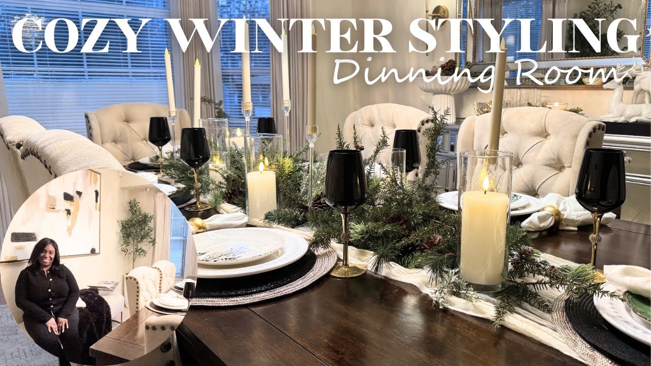 Уютная столовая в зимнем стиле #тренды #декордома #послерождества