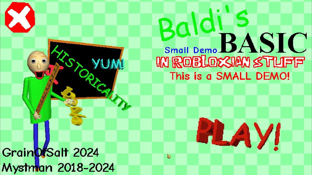 Baldi's Basic In Robloxian Stuff Baldi's Basics Classic Mod - YouTube