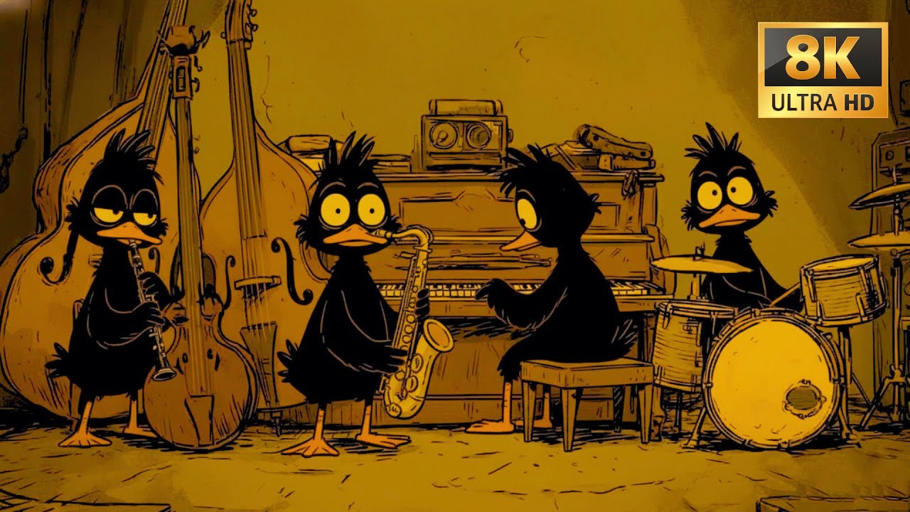 Rainy Café Noir — Soft Swing Rhodes, Brushed Drums | Productive Work & Study Flow Set