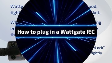 How to plug in a Wattgate™ IEC connector
